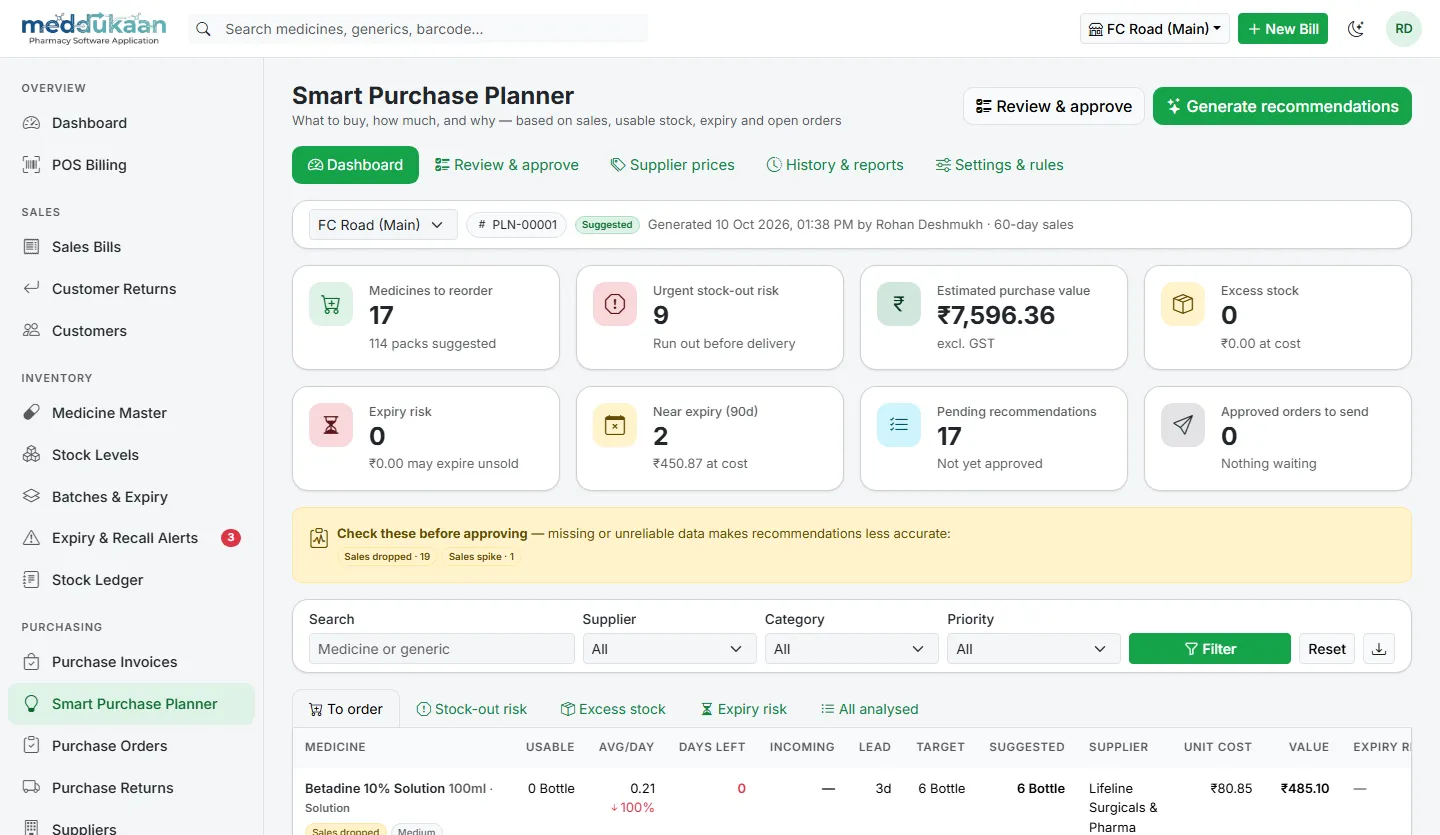MedDukaan — Pharmacy Billing & Stock Software — screenshot 4